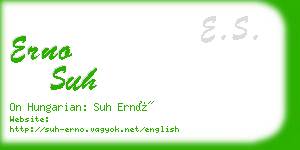 erno suh business card